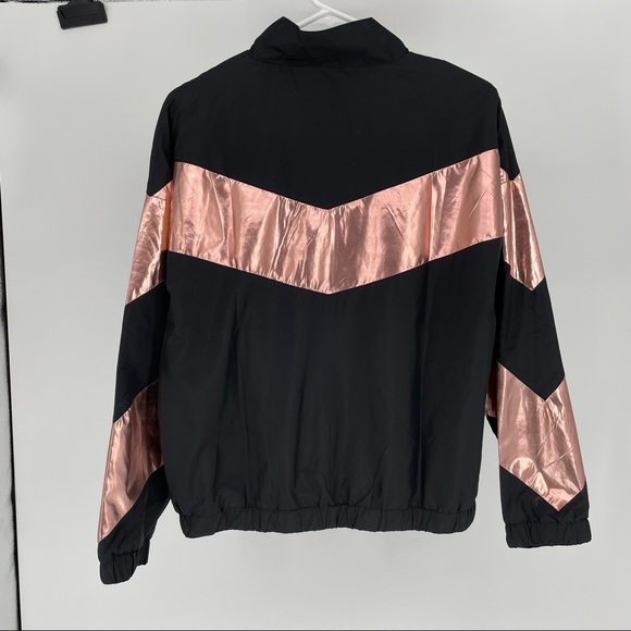 ZYIA ACTIVE NWT PINK SHINE BLOCK ZIP DOWN JACKET EXTRA SMALL BLACK - Picture 6 of 13